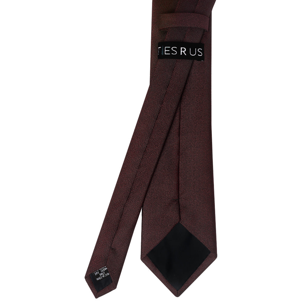 Classic Burgundy Mens Tie with Pocket Square and Lapel Pin Set