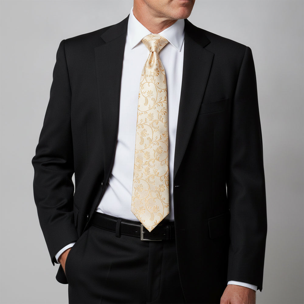 Caramel Floral Classic Men's Tie