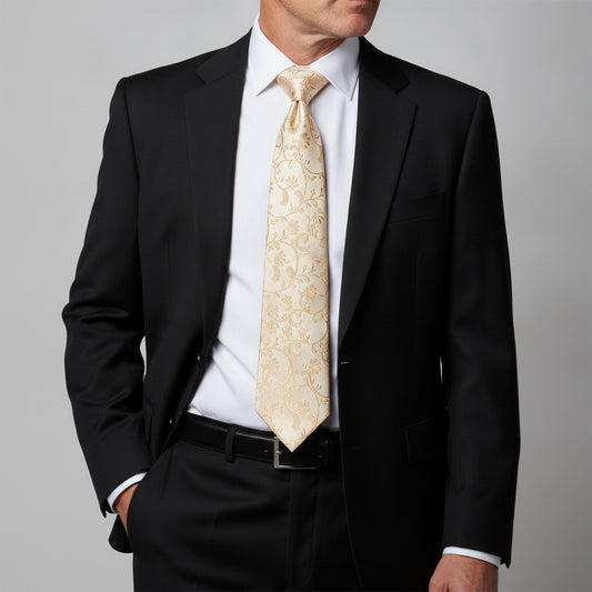 Caramel Floral Classic Men's Tie