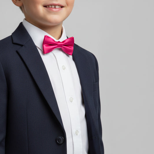 Pre Tied Cerise Pink Boys Bow Tie Age 4-7