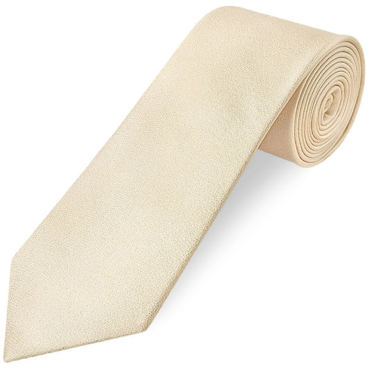 Plain Champagne Silk Classic Mens Tie