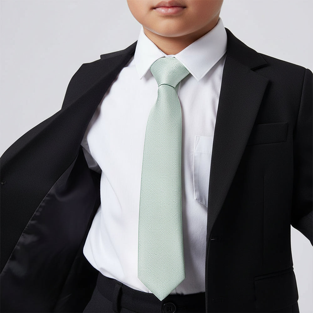 Pre Tied Duck Egg Silk Boys Tie Age 4-7