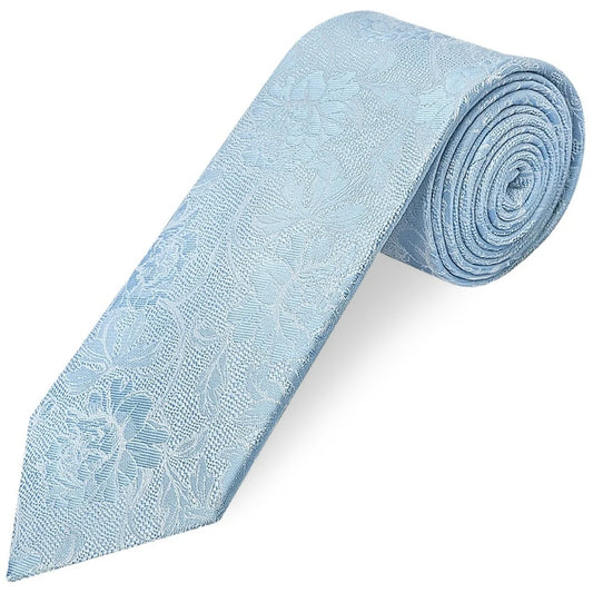 Dusty Blue Flower Classic Men's Tie