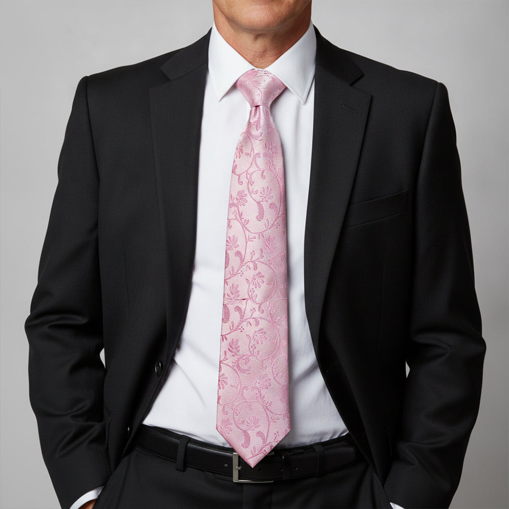Dusty Pink Floral Classic Men's Tie