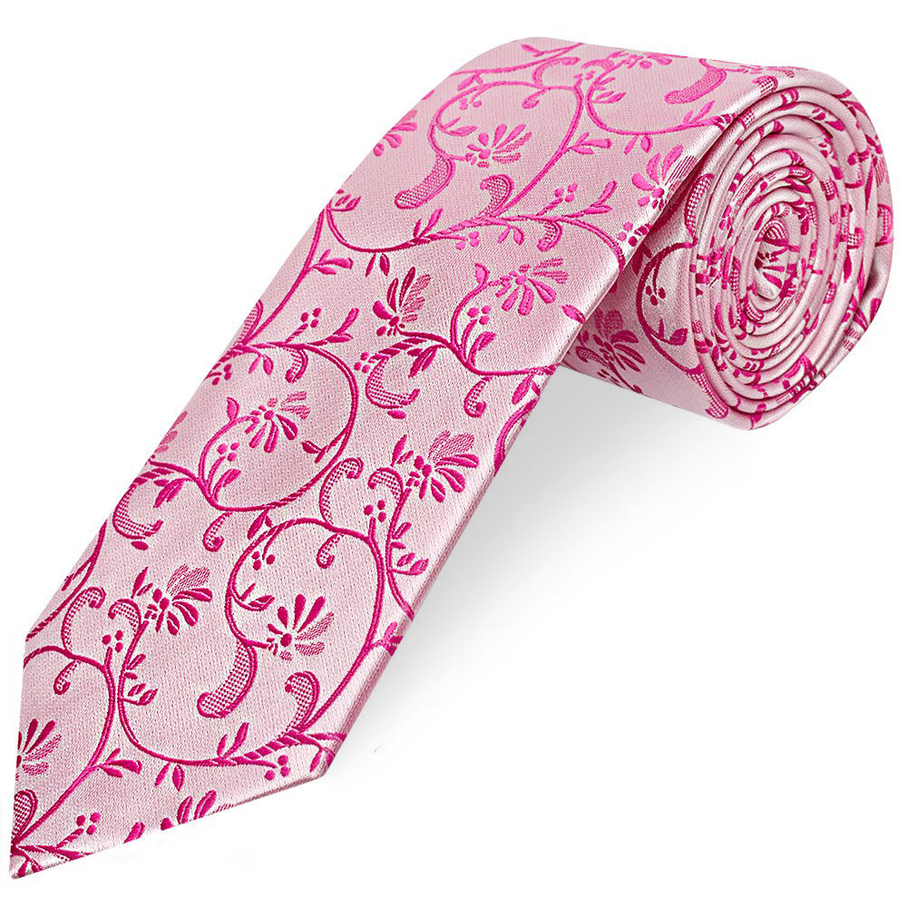 Fuchsia Floral Classic Men's Tie