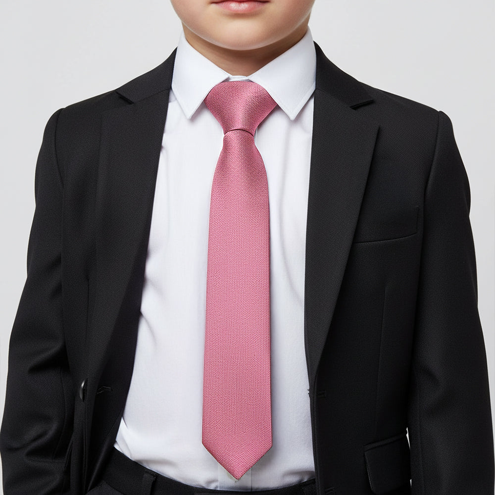 Pre Tied Dusty Pink Silk Boys Tie Age 4-7
