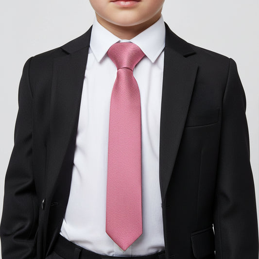 Pre Tied Dusty Pink Silk Boys Tie Age 4-7
