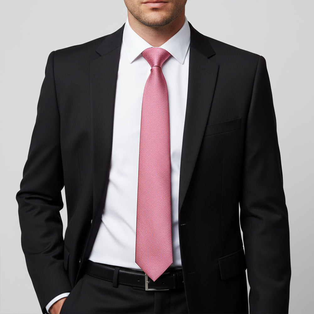 Plain Dusty Pink Silk Classic Mens Tie