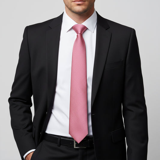 Plain Dusty Pink Silk Classic Mens Tie