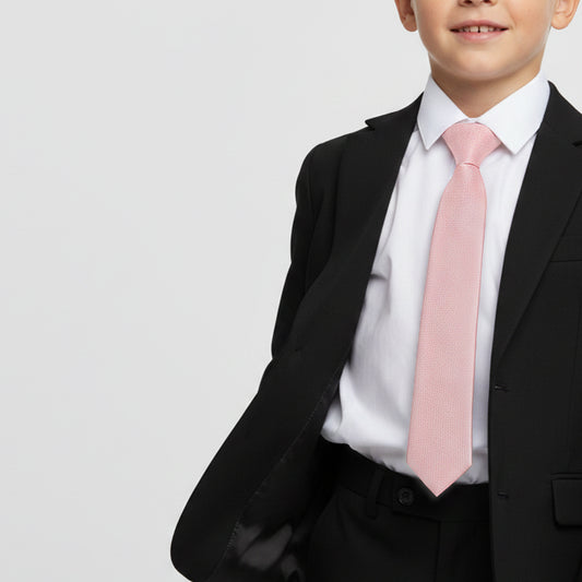 Pre Tied Dusty Rose Silk Boys Tie Age 4-7
