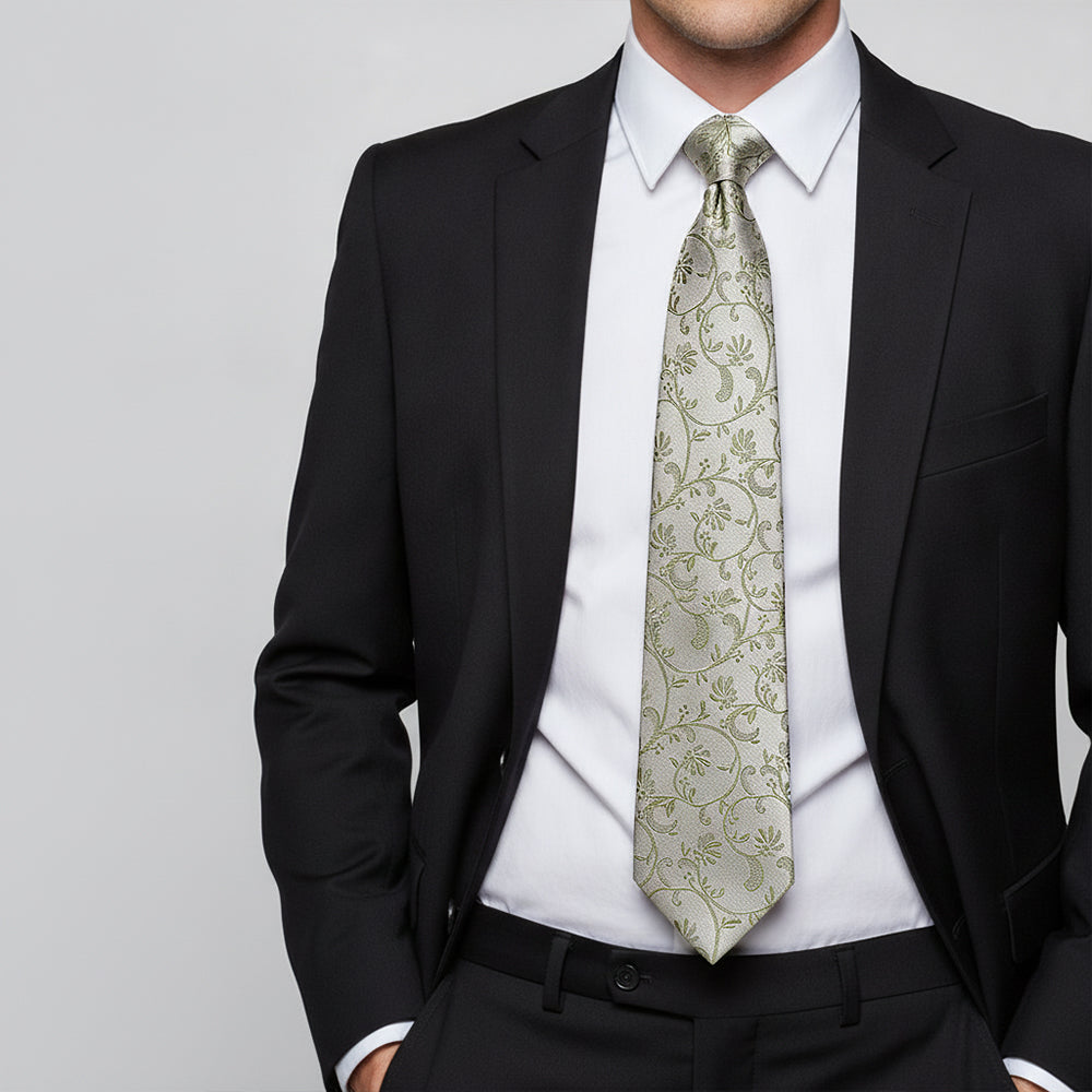 Dusty Sage Floral Classic Men's Tie