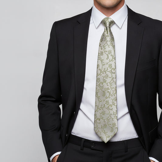 Dusty Sage Floral Classic Men's Tie