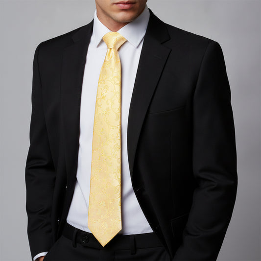 Gold Floral Classic Men's Tie
