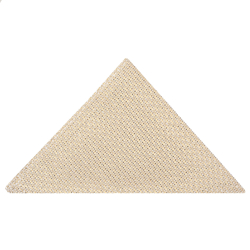 Gold Grenadine Silk Skinny Mens Tie and Pocket Square Set