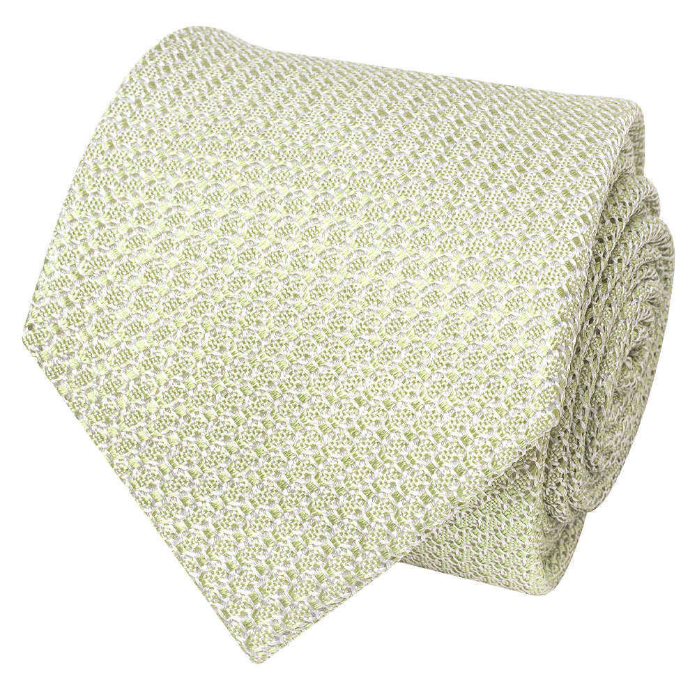 Green Grenadine Silk Classic Mens Tie and Pocket Square Set