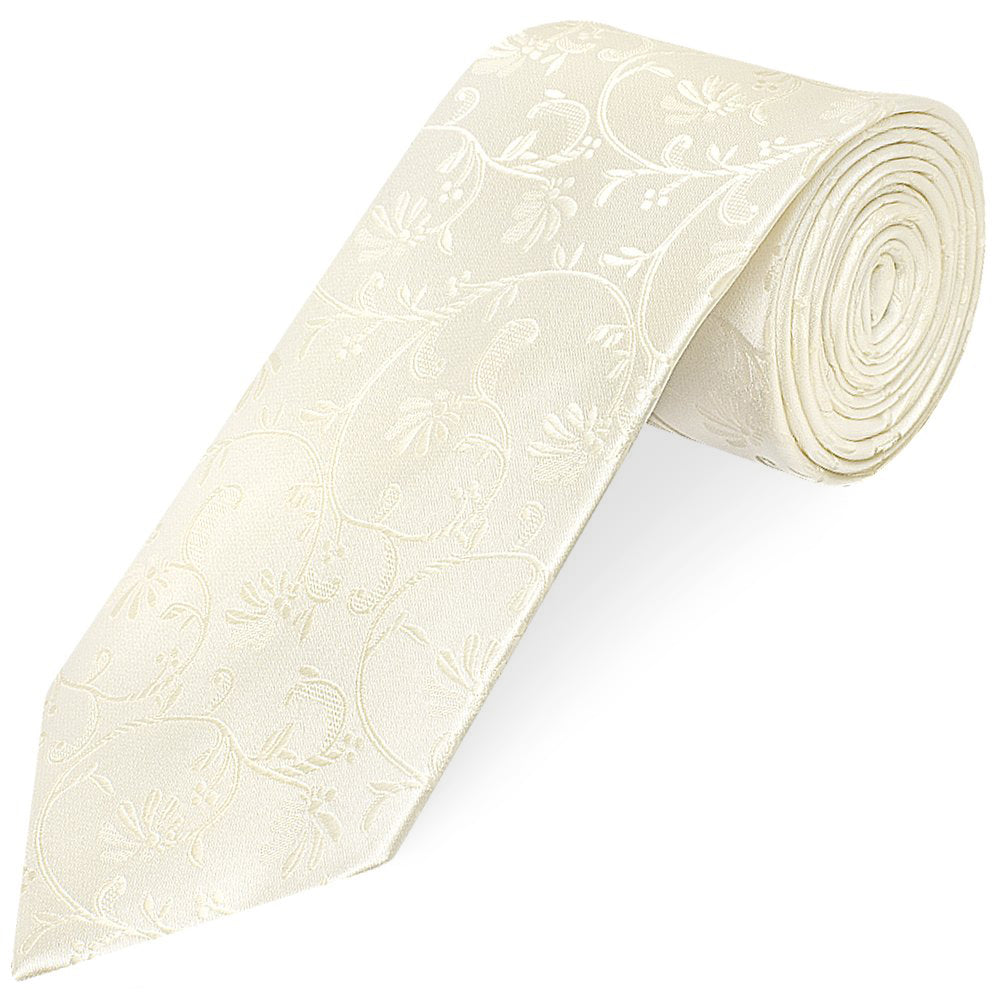 Ivory Floral Classic Men's Tie