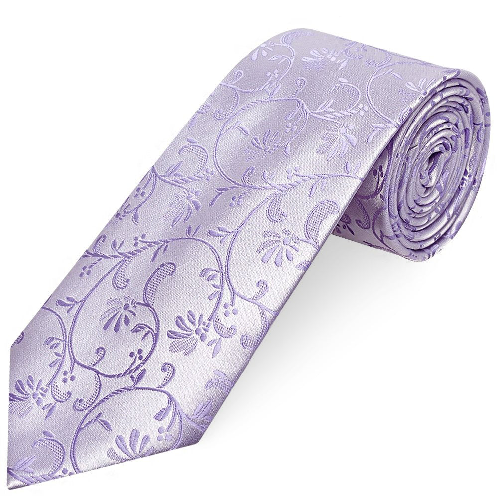 Lavender Floral Classic Men's Tie