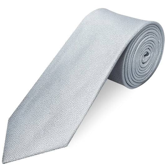 Plain Light Blue Textured Silk Classic Mens Tie