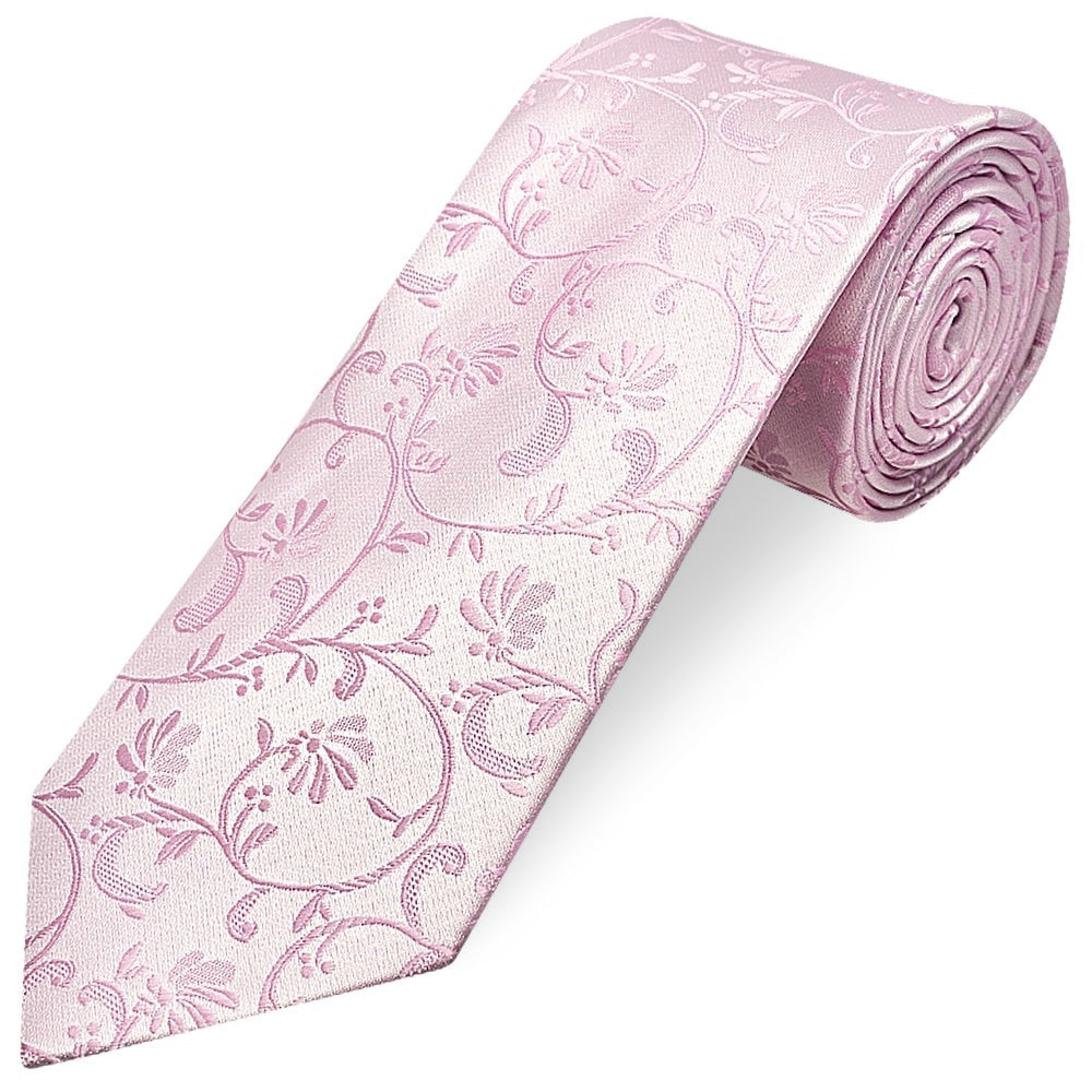 Light Dusty Pink Floral Classic Men's Tie