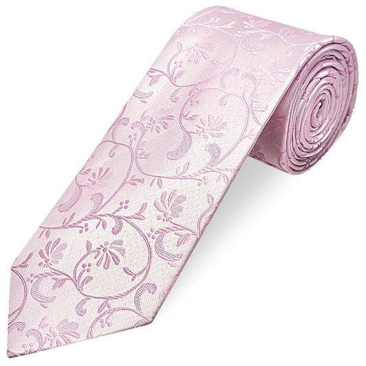 Light Dusty Pink Floral Classic Men's Tie