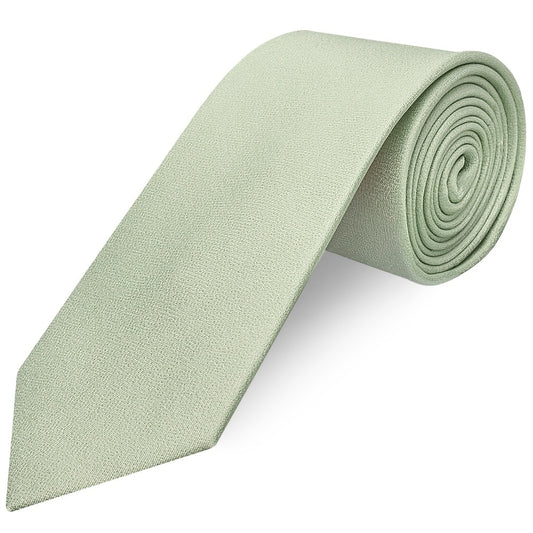 Plain Light Sage Green Silk Classic Mens Tie