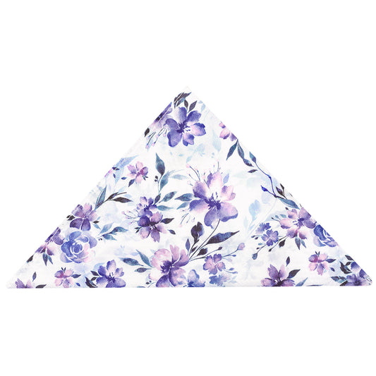 Lilac Large Floral Pocket Square