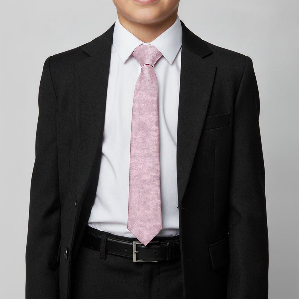 Plain Lilac Pink Silk Skinny Boys Tie