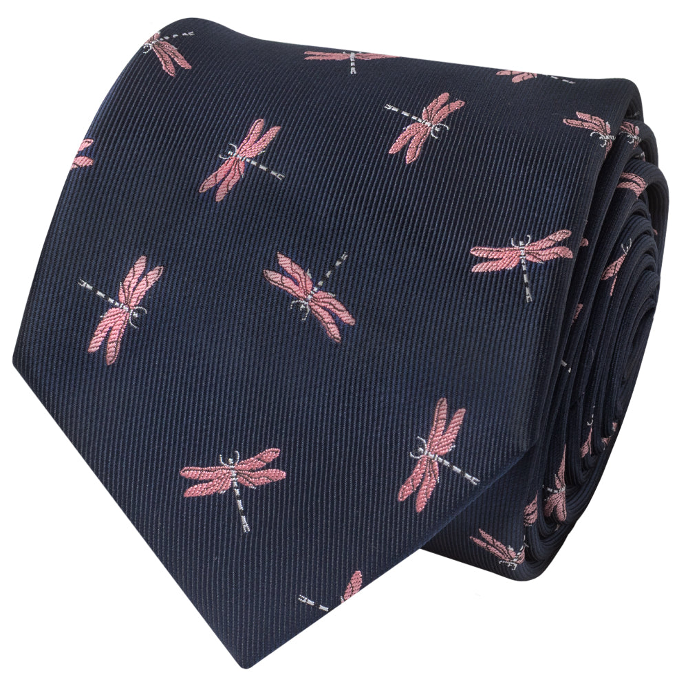 Navy Dragonfly Mens Classic Tie