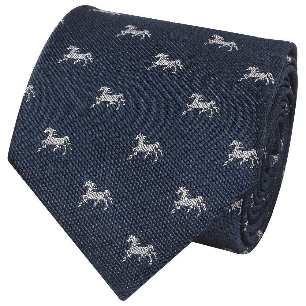 Navy Horse Mens Classic Tie