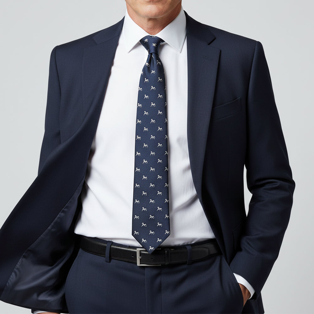 Navy Horse Mens Classic Tie