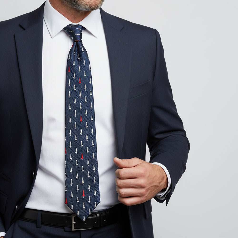 Navy Rocket Mens Classic Tie