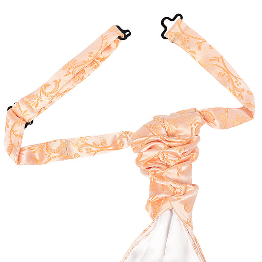 Peach Floral Mens Cravat Tie