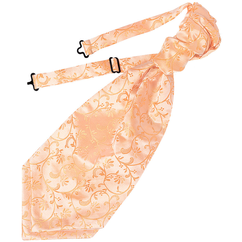 Peach Floral Mens Cravat Tie