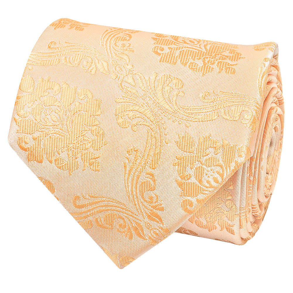 Peach Paisley Classic Mens Tie
