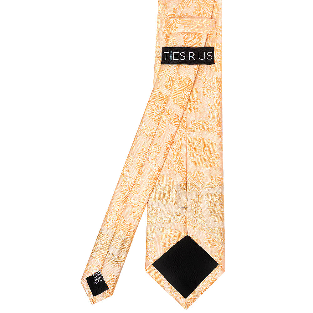 Peach Paisley Classic Mens Tie
