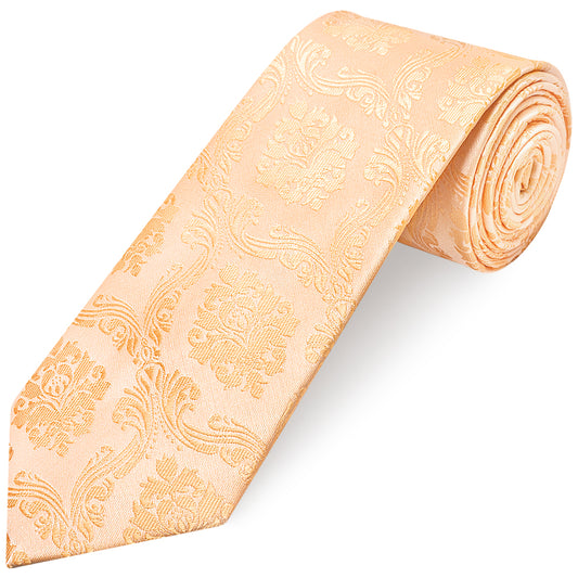 Peach Paisley Classic Mens Tie
