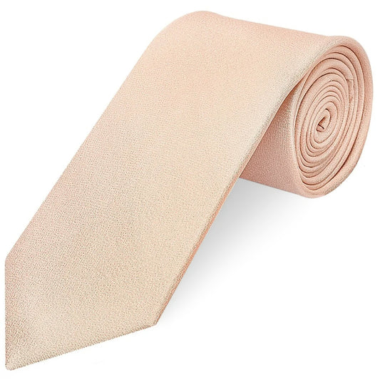 Plain Nude Silk Classic Mens Tie