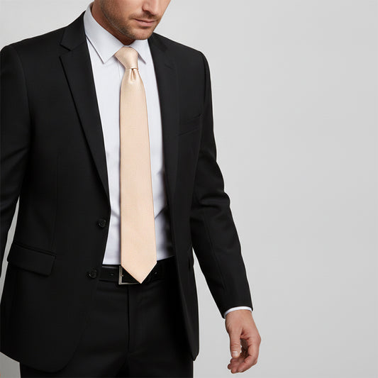 Plain Nude Silk Classic Mens Tie