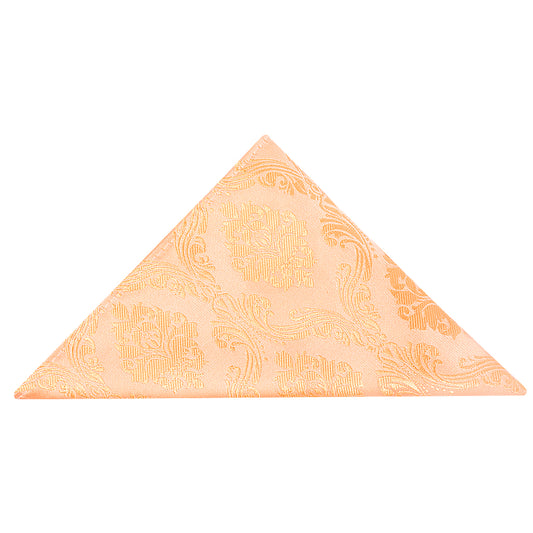Peach Paisley Pocket Square