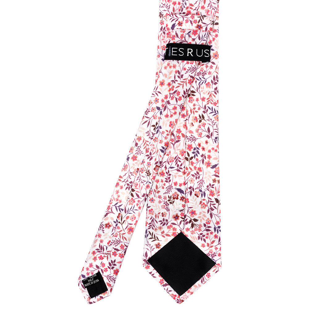 Mens Classic Pink Floral Tie