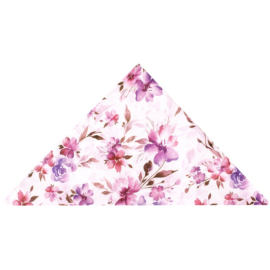 Pink Large Floral Pocket Square