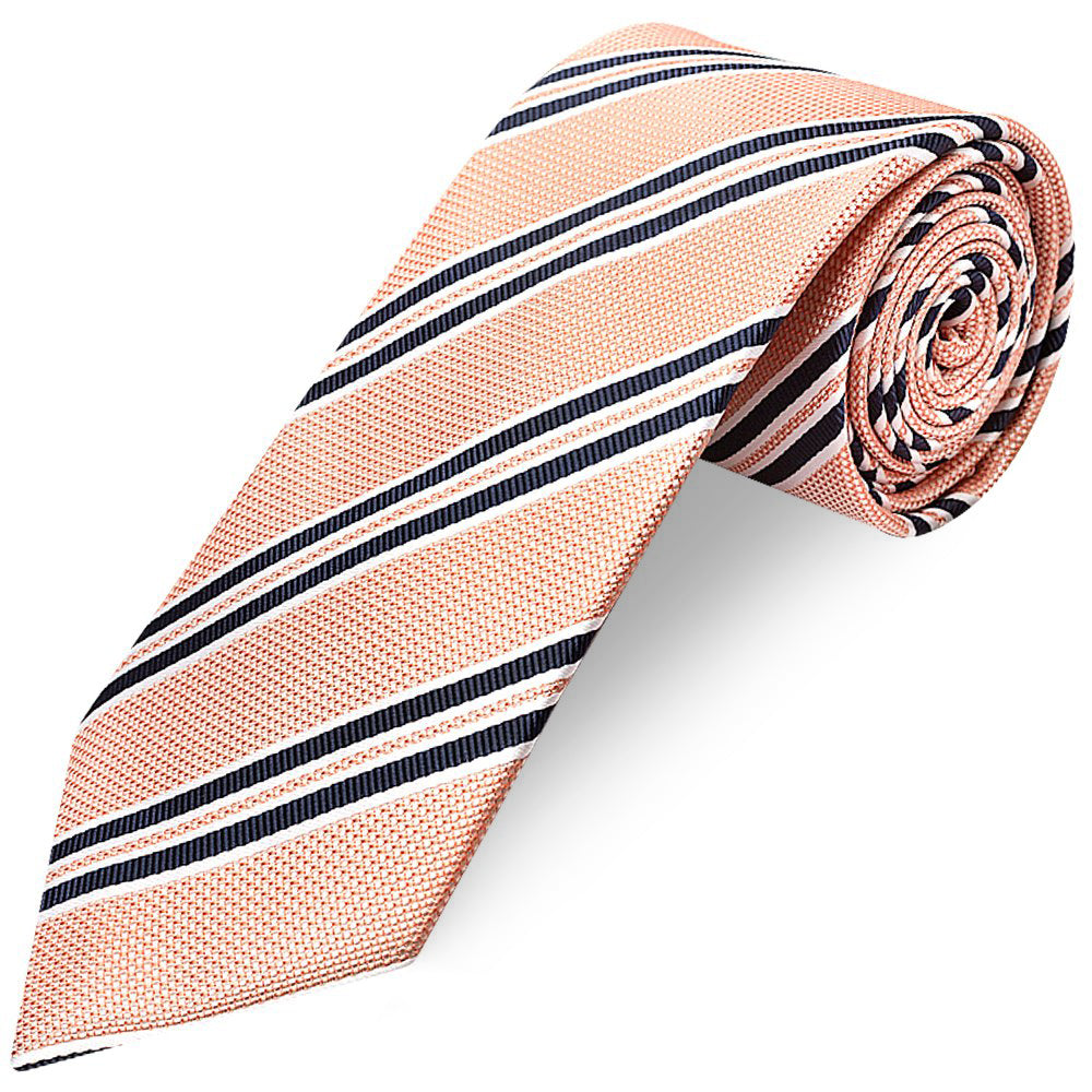 Pink Twin Stripe Classic Mens Tie