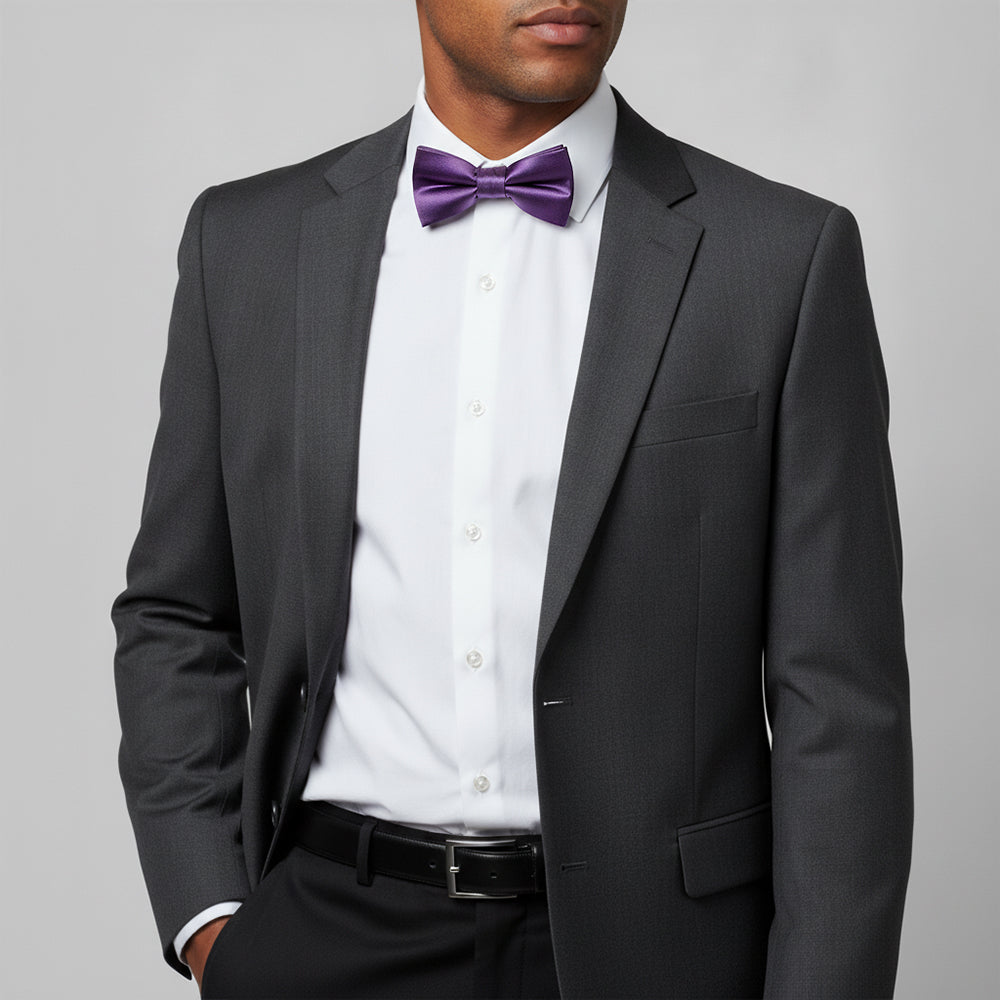 Handmade Purple Mens Bow Tie