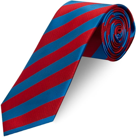 Red and Blue Striped Classic Mens Tie
