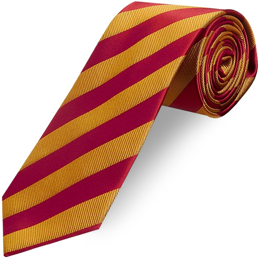 Red and Gold Striped Classic Men's Tie