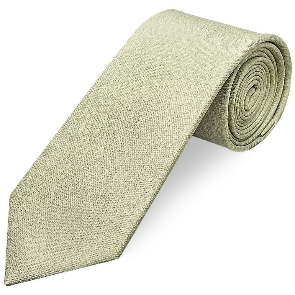 Plain Sage Green Silk Classic Mens Tie