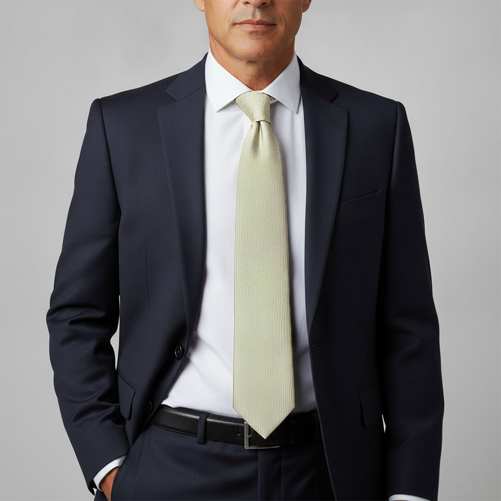 Plain Sage Green Silk Classic Mens Tie