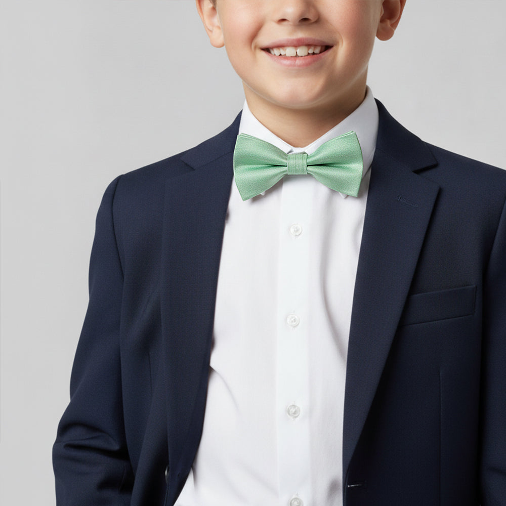 Pre Tied Seagrass Silk Boys Bow Tie Age 8-11