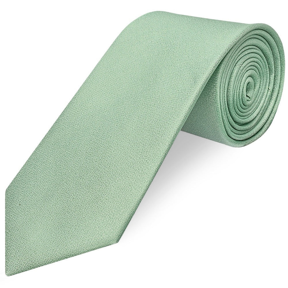 Plain Seagrass Silk Classic Mens Tie and Pocket Square Set