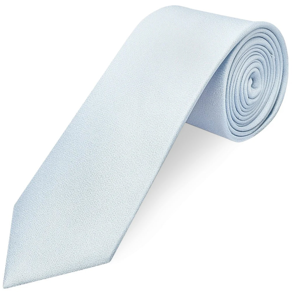 Plain Sky Blue Silk Classic Mens Tie